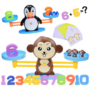 Kép 1/2 - Állatos mérleg játék, matematikai játék majom