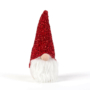 Kép 1/2 - Karácsonyi skandináv manó - LED -el - 20 cm -piros csillogós sapkával